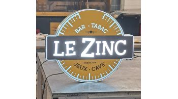 Enseigne ouverture Bar Tabac Le Zinc 