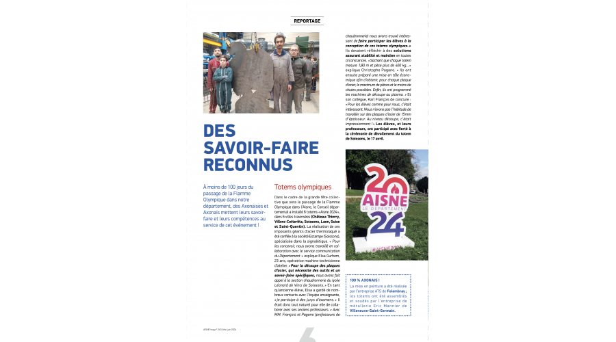 LA FLAMME OLYMPIQUE 2024 DANS L'AISNE