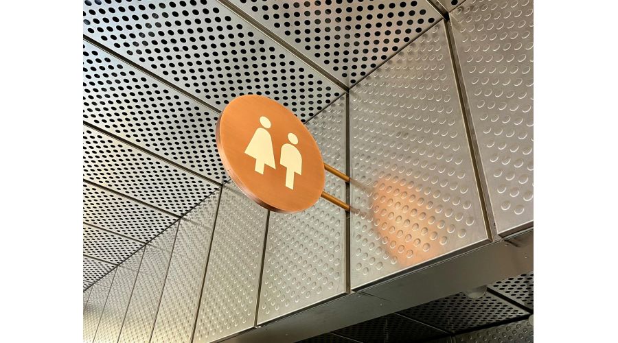 Signalétique des cours intérieures de la Monnaie de Paris