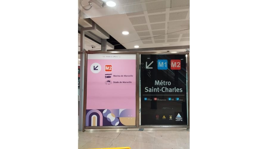 Signalétique des gares SNCF pour les JO 2024 