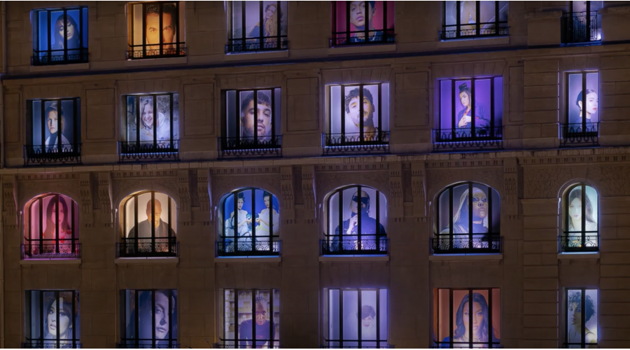 Installation pour l'inauguration du siège de Deezer à Paris