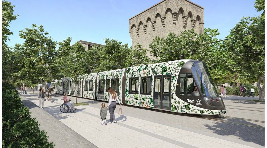TRAMWAY 3D POLYSTYRENE - FUTUR TRAMWAY LIGNE 5 MONTPELLIER