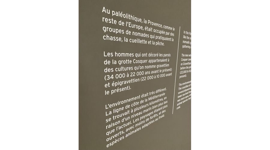 Signalétique de la GROTTE COSQUER