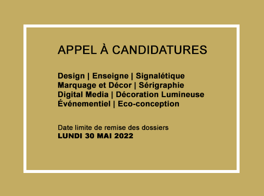 Visuel annonçant le date limite de dépôt des dossiers de candidature, le 30 mai 2022