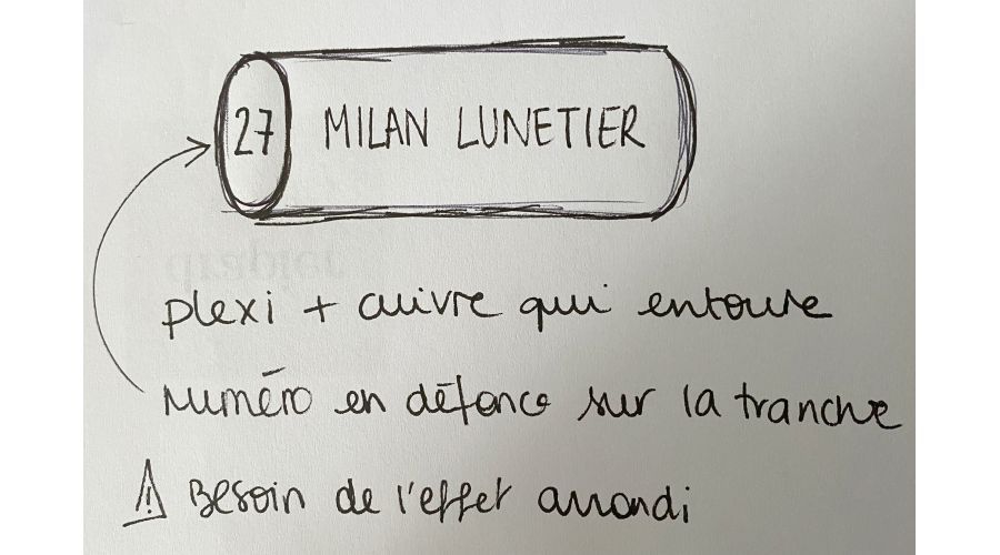 Drapeau lumineux Milan Lunetier